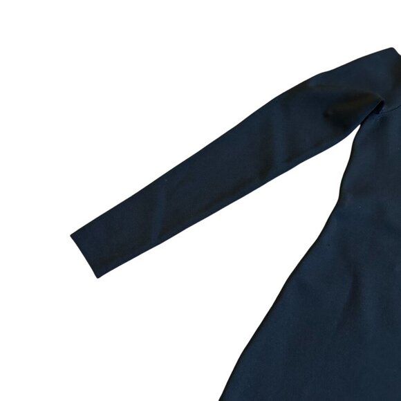 Alexander Wang Black Fitted Bodycon Dress Turtle Neck Cold Shoulder Size Small - Picture 3 of 12